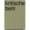 Kritische Beitr door Carl Wilhelm Eduard Diesterweg Alexander