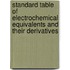 Standard Table Of Electrochemical Equivalents And Their Derivatives