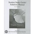 Student Study Guide/Solutions Manual To Accompany Organic Chemistry