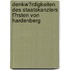 Denkw�Rdigkeiten Des Staatskanzlers F�Rsten Von Hardenberg