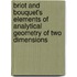 Briot And Bouquet's Elements Of Analytical Geometry Of Two Dimensions