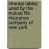 Interest Tables Used by the Mutual Life Insurance Company of New York door W. H C 1804 Bartlett