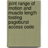 Joint Range of Motion and Muscle Length Testing Pageburst Access Code