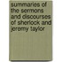 Summaries of the Sermons and Discourses of Sherlock and Jeremy Taylor