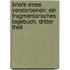 Briefe eines Verstorbenen: Ein fragmentarisches Tagebuch. Dritter Theil