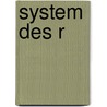 System des R door August Wilhelm Heffter