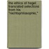 the Ethics of Hegel: Translated Selections from His "Rechtsphilosophie,"