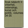 Finsk Tidskrift Fr Vitterhet, Vetenskap, Konst Och Politik, Volumes 34-35 door Fredrik Elfving