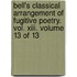 Bell's Classical Arrangement of Fugitive Poetry. Vol. Xiii. Volume 13 of 13