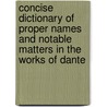 Concise Dictionary of Proper Names and Notable Matters in the Works of Dante door Paget Jackson Toynbee