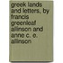 Greek Lands and Letters, by Francis Greenleaf Allinson and Anne C. E. Allinson