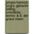 Johann Heinrich Jung's, Genannt Stilling, Smmtliche Werke: & 8. Der Graue Mann