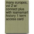 Many Europes, Vol 2 W/ Connect Plus with Learnsmart History 1 Term Access Card