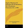 Esprit, Maximes Et Principes De D'Alembert, De L'Academie Francaise, Etc. (1789) door Jean Chas