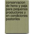 Conservacion de Heno y Paja Para Pequenos Productores y En Condiciones Pastoriles