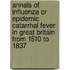 Annals of Influenza or Epidemic Catarrhal Fever in Great Britain from 1510 to 1837