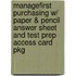 ManageFirst Purchasing W/ Paper & Pencil Answer Sheet and Test Prep Access Card Pkg