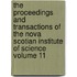 The Proceedings and Transactions of the Nova Scotian Institute of Science Volume 11