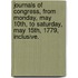 Journals of Congress, from Monday, May 10Th, to Saturday, May 15Th, 1779, Inclusive.