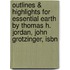Outlines & Highlights For Essential Earth By Thomas H. Jordan, John Grotzinger, Isbn