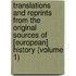 Translations And Reprints From The Original Sources Of [European] History (Volume 1)