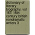 Dictionary of Literary Biography, Vol 167: 16th Century British Nondramatic Writers 3