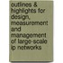 Outlines & Highlights For Design, Measurement And Management Of Large-Scale Ip Networks
