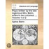 Plays Written by the Late Ingenious Mrs. Behn, Entire in Two Volumes. ... Volume 1 of 2