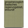 Grossherzoglich Badisches Regierungsblatt, Dreiundf door Baden