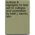 Outlines & Highlights For First Aid For Colleges And Universities By Keith J. Karren, Isbn