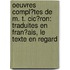 Oeuvres Compl�Tes De M. T. Cic�Ron: Traduites En Fran�Ais, Le Texte En Regard