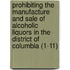 Prohibiting The Manufacture And Sale Of Alcoholic Liquors In The District Of Columbia (1-11)