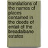 Translations Of The Names Of Places Contained In The Deeds Of Entail Of The Breadalbane Estates