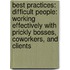 Best Practices: Difficult People: Working Effectively With Prickly Bosses, Coworkers, And Clients