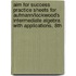 Aim For Success Practice Sheets For Aufmann/Lockwood's Intermediate Algebra With Applications, 8Th