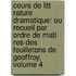 Cours De Litt Rature Dramatique: Ou Recueil Par Ordre De Mati Res Des Feuilletons De Geoffroy, Volume 4