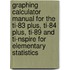 Graphing Calculator Manual For The Ti-83 Plus, Ti-84 Plus, Ti-89 And Ti-nspire For Elementary Statistics