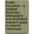 Health Insurance - A Medical Dictionary Bibliography And Annotated Research Guide To Internet References
