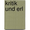 Kritik Und Erl door Christian Hermann Weisse