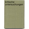 Kritische Untersuchungen  by Franz Carl Movers