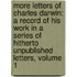 More Letters of Charles Darwin: a Record of His Work in a Series of Hitherto Unpublished Letters, Volume 1