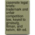 Casenote Legal Briefs: Trademark And Unfair Competition Law, Keyed To Ginsburg, Litman, And Kelvin, 4Th Ed.