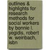Outlines & Highlights For Research Methods For Social Workers By Bonnie L. Yegidis, Robert W. Weinbach, Isbn