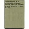 Cours D'Histoire De La Philosophie Morale Au Dix-Huiti Me Si Cle: Profess A La Facult De Lettres In 1819 Et 1820 door Victor Cousin