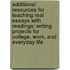 Additional Resources for Teaching Real Essays with Readings: Writing Projects for College, Work, and Everyday Life