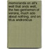Memoranda On All's Well That Ends Well, The Two Gentlemen Of Verona, Much Ado About Nothing, And On Titus Andronicus