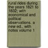 Rural Rides During the Years 1821 to 1832; With Economical and Political Observations. a New Ed., with Notes Volume 1