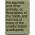 the Squirrels and Other Animals, Or, Illustrations of the Habits and Instincts of Many of the Smaller British Quadrupeds