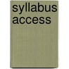 Syllabus Access door B. Schiks