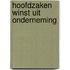 Hoofdzaken winst uit onderneming
